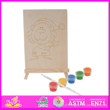 2014 nouveau jeu enfants en bois jouet pour la peinture, populaire bricolage enfants jouet pour la peinture ensemble, éducatif bébé jouet pour la peinture W03A046